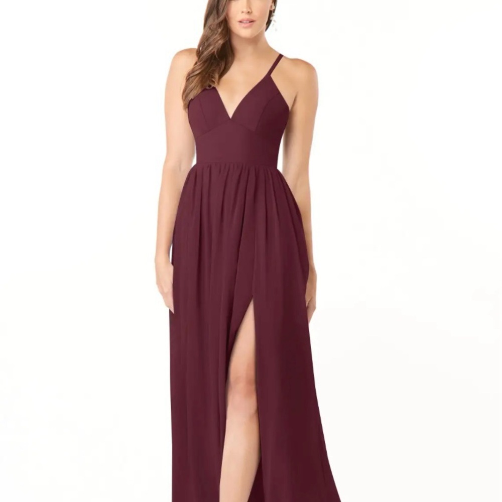AZAZIE AAIDA Cabernet A-Line Corset Chiffon Dress Size 4